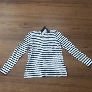 J. Crew long sleeve navy and white top